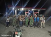 Patroli Humanis, TNI dan Komponen Masyarakat Jaga Keamanan di Kecamatan Raya