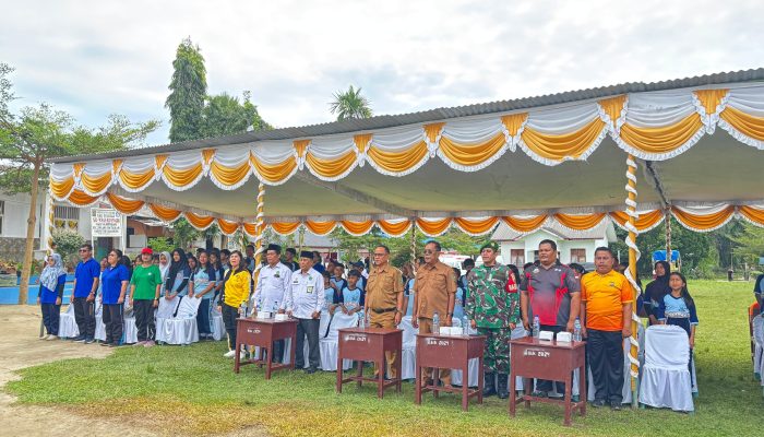 Babinsa Koramil 09/Tiga Balata Hadiri Gerakan Masyarakat Sehat di Kecamatan Jorlang Hataran