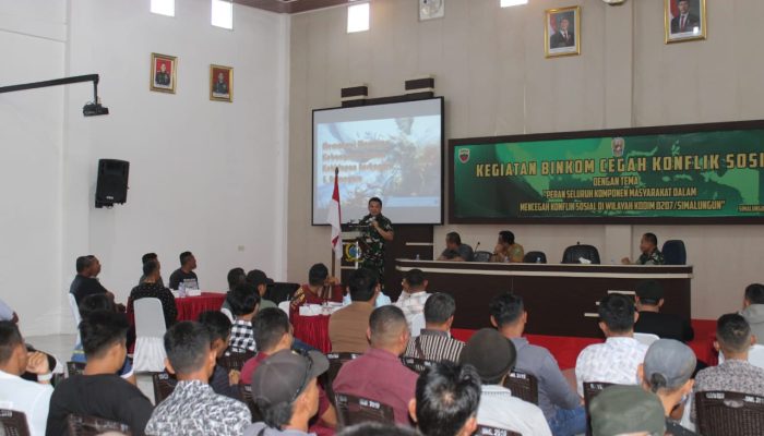 Kodim 0207/ Simalungun Gelar Binkom Cegah Konflik Sosial di Kota Pematangsiantar Dan Kabupaten Simalungun