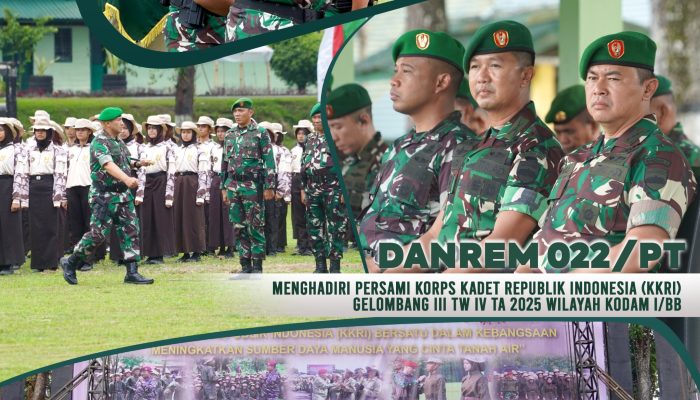 Ratusan Kadet Muda SMK Binaan Korem 022/PT Ikuti Pelatihan KKRI di Rindam I/BB