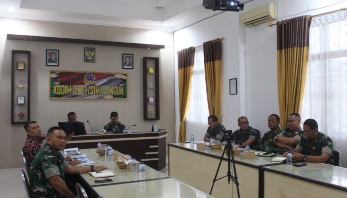 Dandim 0207/Simalungun Ikuti Rapat Paripurna Program TNI TMMD Ke – 46 T.A 2025 Secara Virtual