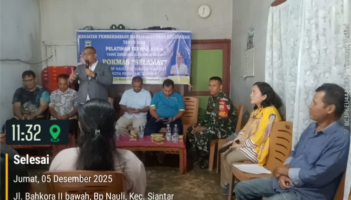 Babinsa Dampingi Penutupan Pelatihan Ternak Ayam, Harapan Baru untuk Ekonomi Warga Siantar Marihat