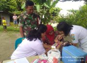 Babinsa Koramil 10/Tanah Jawa Dampingi Penimbangan Balita dan Ibu Hamil di Nagori Pagar Jambi