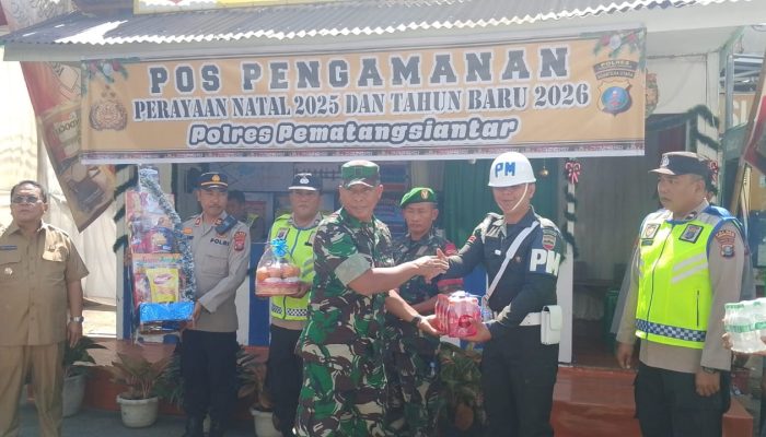 Pastikan Nataru Aman dan Nyaman, Dandim 0207/Simalungun Dampingi Kunjungan Pos Pam dan Pos Yan di Pematangsiantar