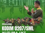 Personil Kodim 0207/Simalungun Ikuti Pra-UKT (Ujian Kenaikan Tingkat) Pencak Silat Militer