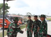 Dandim 0207/Simalungun Hadiri Pemberangkatan Personil Yonif Tp 901/SG, Bantu Penanganan Bencana ke Tapsel