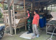 Peduli Kesehatan Ternak, Babinsa Sambangi Peternak Kambing di Balimbingan