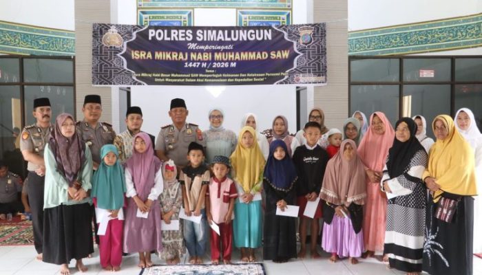 Polres Simalungun Peringati Isra Mi’raj dengan Santunan Anak Yatim, Kapolres: “Polri Bukan Hanya Penegak Hukum, Tapi Juga Penolong