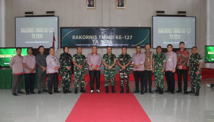 Wakili Dandim, Kasdim 0207/Simalungun Ikuti Rakornis TMMD ke-127 TA 2026 Secara Virtual