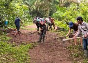 Kasdim 0207/Simalungun Pimpin Gotong Royong Pembangunan Jembatan, Wujud Nyata TNI Hadir di Tengah Rakyat
