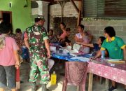 Babinsa Koramil 06/Perdagangan Dampingi Kegiatan Posyandu Mawar di Nagori Pardomuan Nauli