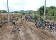 Satgas TMMD ke-127 Kodim 0207/Simalungun Lanjutkan Pengerjaan Jalan Telford di Nagori Bahapal