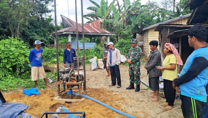 Satgas TMMD Ke-127 Kodim 0207/Simalungun Gelar Doa Bersama Sebelum Pembuatan Sumur Bor di Dusun Raya Mas