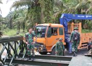 Dandim 0207/Simalungun Tinjau Pembangunan Jembatan Beiley Di Kecamatan Tanah Jawa