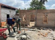 Progres Signifikan RTLH di Bahapal, Dinding Rumah Abdul Saragih Kini Mulai Berdiri Kokoh
