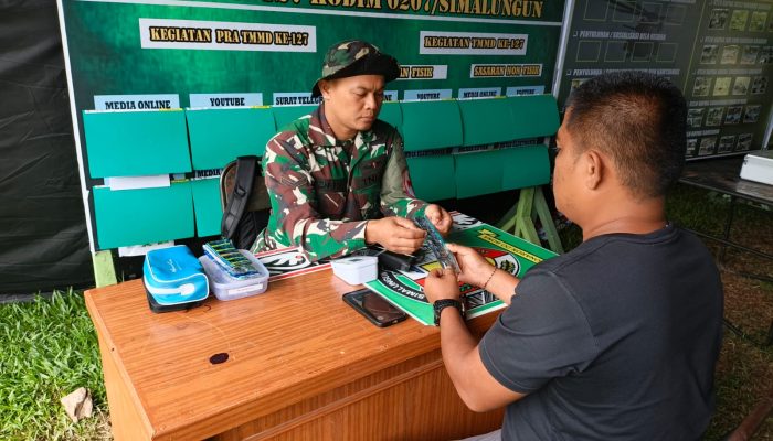 Di Tengah Derap Pembangunan, TMMD Ke 127 Kodim 0207/Simalungun Hadirkan Layanan Kesehatan untuk Satgas dan Warga Bahapal