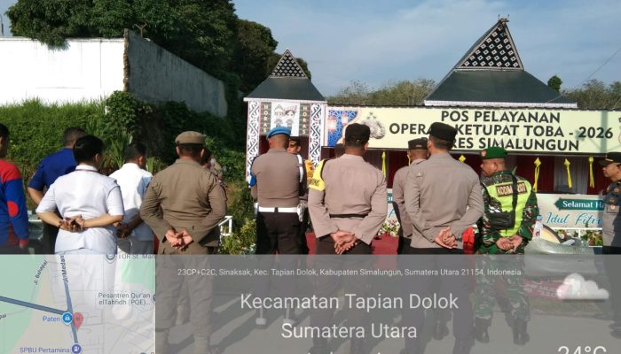 Sinergi TNI–Polri dan Instansi Terkait, Pos PAM Sinaksak Siaga Amankan Arus Mudik Lebaran