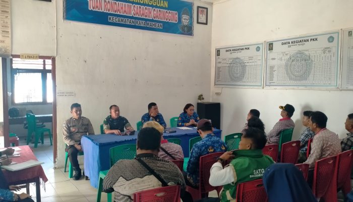 Danramil Raya Kahean Hadiri Rapat Harungguan, Perkuat Sinergi Sambut Hari Jadi Simalungun