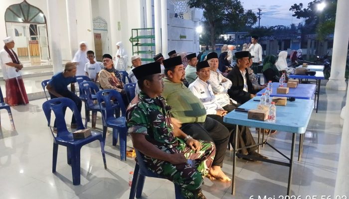 Babinsa Perdagangan Hadiri Pelepasan dan Pemberangkatan Calon Jamaah Haji Kecamatan Bandar Berlangsung Khidmat
