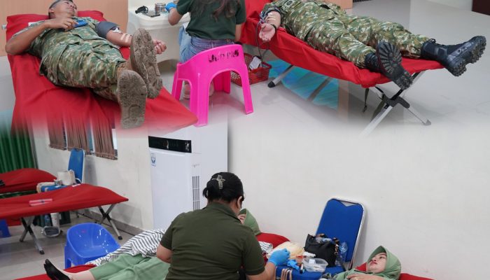 Korem 022/PT Gelar Donor Darah, Sambut HUT Ke-64 Korem 022/Pantai Timur