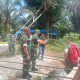 Dandim 0207/Simalungun Tinjau Pembangunan Jembatan Gantung di Nagori Bosar Galugur, Kecamatan Tanah Jawa