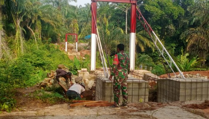 Pembangunan Jembatan Gantung Penghubung Huta I–Huta II Bosar Galugur Terus Dikebut, Progres 82,5 Persen